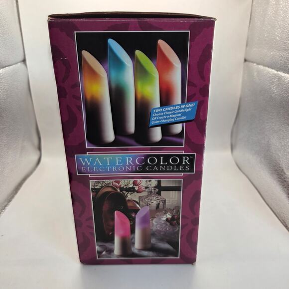 Watercolor Electronic Candles 4-Piece Set Color-Changing LED No Flame - Picture 2 of 8
